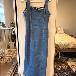 Abercrombie & Fitch Blue Denim Maxi Dress